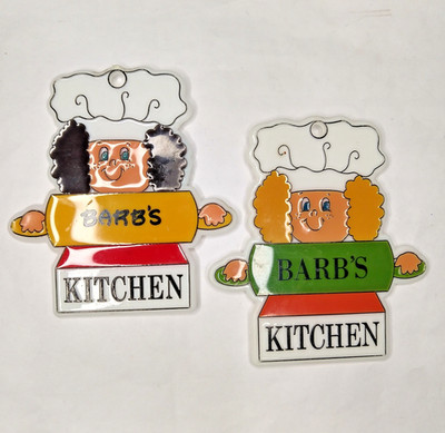 Vintage SWIB Plastic Magnets (Barb's) Kitchen Taiwan collectible chef different