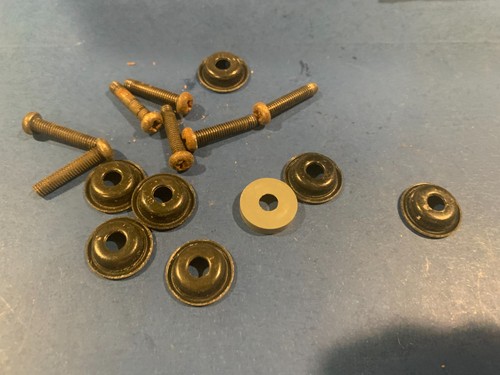 Akai GX-266D Reel to Reel Player Parting Out - End Panel Screws + Washers