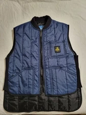 Refrigiwear Quilted Puffer Insulated Vest Navy Blue Large 