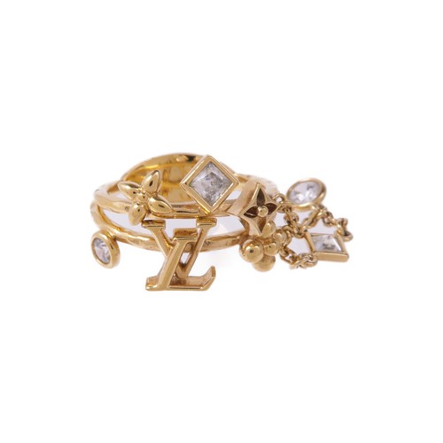 LOUIS VUITTON LV In The Sky Ring M1089S Metal Gold US#5.5/6.25 - Picture 2 of 9