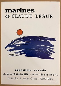 Claude LESUR — Affiche originale d'exposition en lithographie, Paris — vue 1 sur 5
