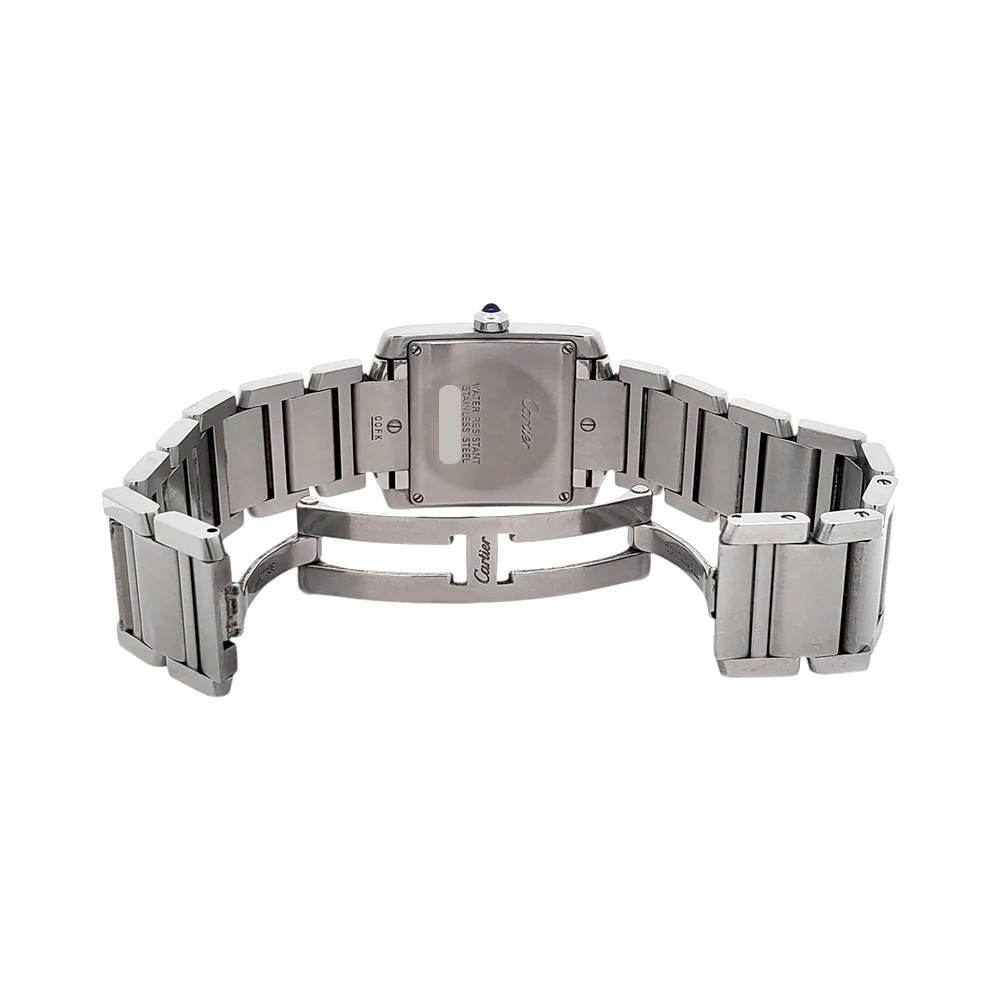 Cartier Tank Francaise 25mm White Roman Dial Steel Quartz Watch