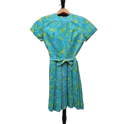 Vintage 60s Handmade Psychedelic Mod Hippie Dress Small