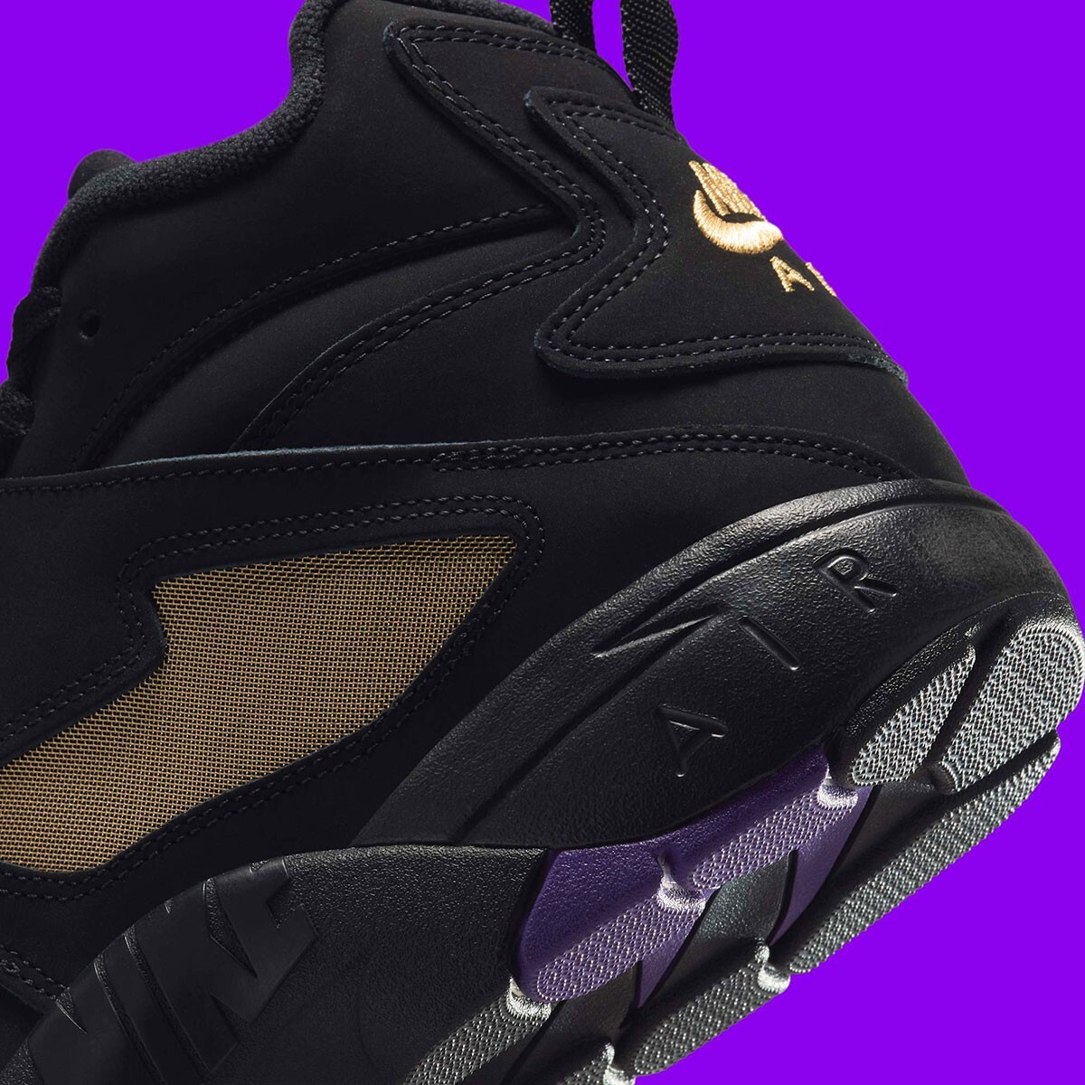 Nike Air Diamond Turf Ravens Mens Purple & Black Sports Sneaker
