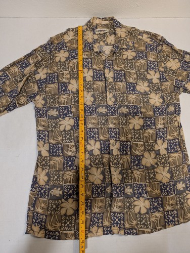 Campia Moda Button Down Shirt Floral Tropical Rayon Short Sleeve Mens Large - 第 3/7 張圖片