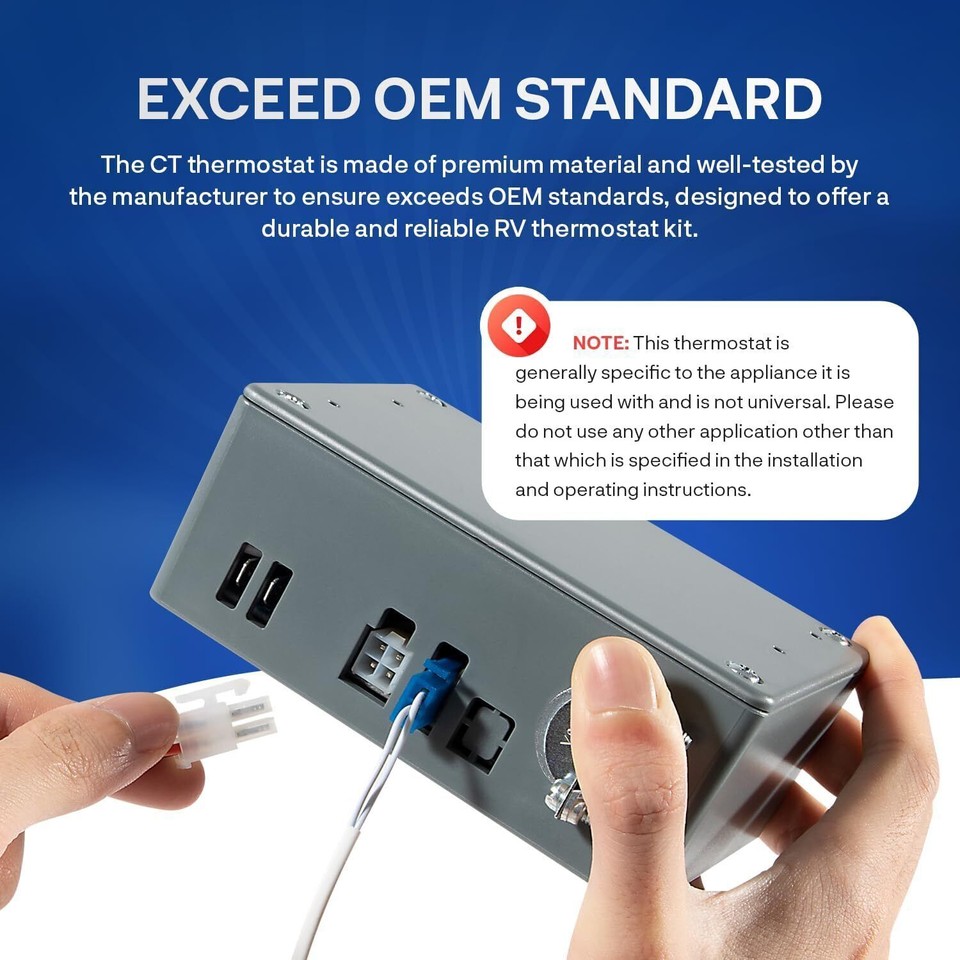 For Dometic Single Zone LCD Touch RV AC Thermostat with Control Kit