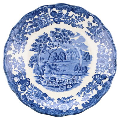 Untertasse für die Jumbotasse Royal Worcester Avon Scenes Palissy