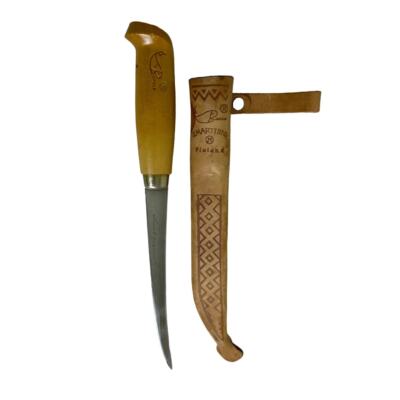 Vintage J. Marttiini FINLAND FINNISH Rapala FISH BONING FILET KNIFE w/SHEATH