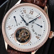 Sugess Tourbillon Master Day Date Seagull ST8004 Mechanical Watch SU8004GW6