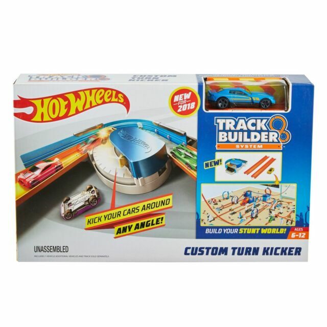 hot wheels track builder turn it curved track set f