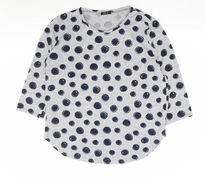 Ellie B Damen Jerseybluse grau Polyestermischung Größe L