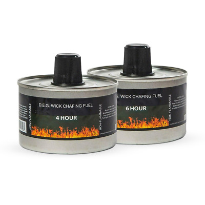 Heat Chafing Dish Brennstoff, Wiederverwendbar Gastronomie 4/6 Stunden Brenner Dose für Buffet Bain Marie