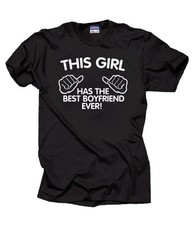 The Best Boyfriend Ever T-Shirt Anniversary Christmas Gift For Girlfriend Tee