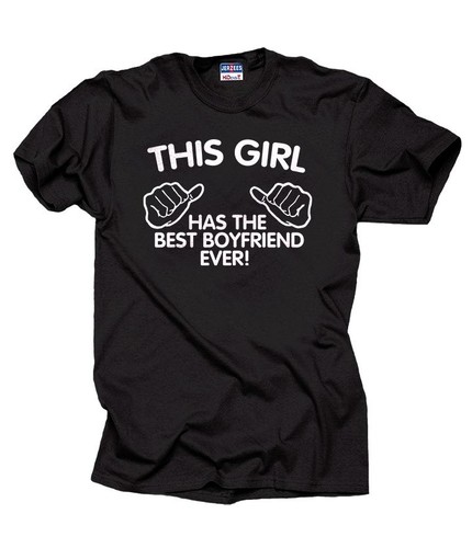 The Best Boyfriend Ever T-Shirt anniversaire cadeau de Noël pour tee-shirt de petite amie - Photo 1 sur 1