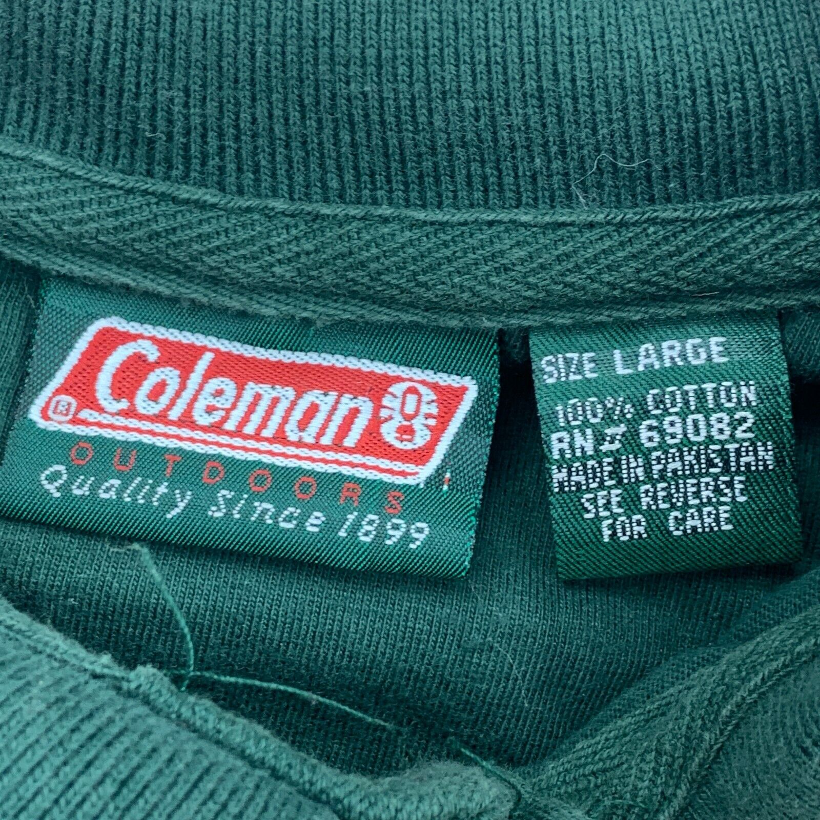 Coleman Cotton Coleman Outdoors Plain Blank Green… - image 3