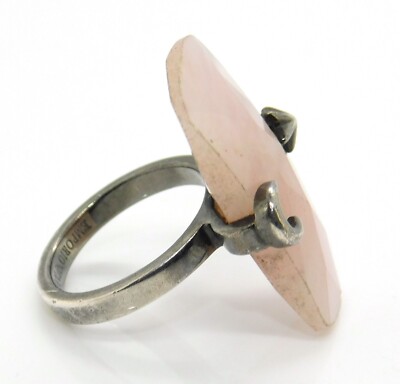 Emporio Armani 925 Sterling Silver Moon & Star Faceted Rose Quartz