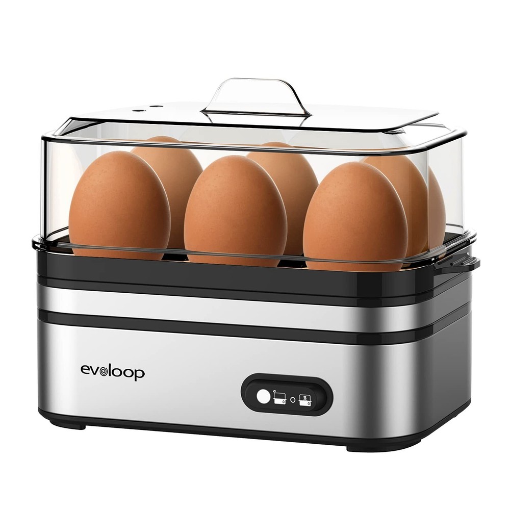Electric Egg Cooker for 6 Eggs – Soft, Medium, Hard Boiled & Poached
