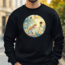 Gecko with Dandelions Sweatshirt Cosy and Perfect for Any Occasion S to 4XL