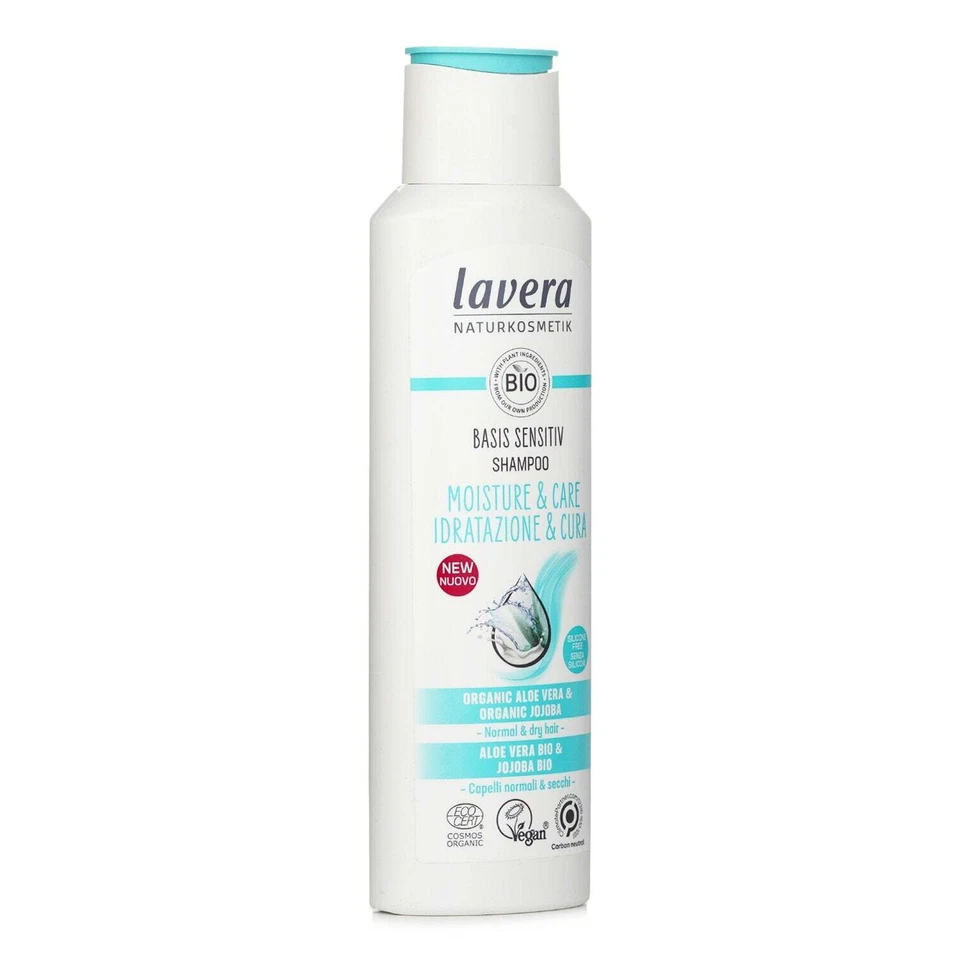 Champú Lavera Base Sensitiv Moisture & Care 250 ml/8,7 oz Foto 2 de 3