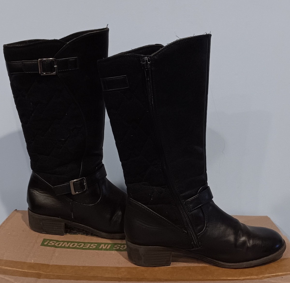 Rachel Shoes-Denver Boots Girls Size Black