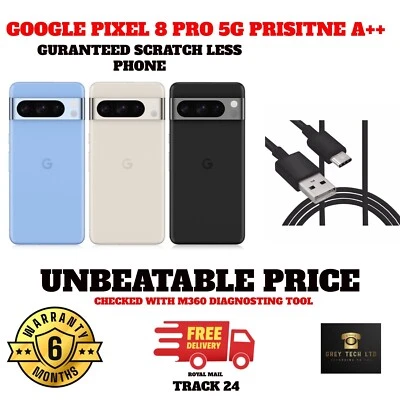 Google Pixel 8 Pro 128GB/256GB/512GB-5G Unlocked Android Pristine A++ EXCELLENT