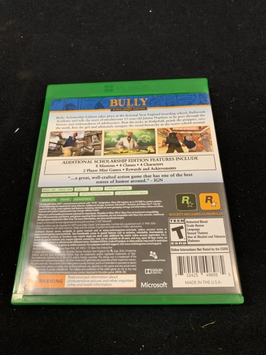 Bully: Scholarship Edition - Microsoft Xbox 360 710425498985