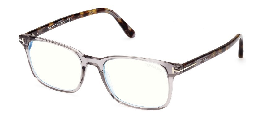 Tom Ford FT5831-B 020 Shiny Transparent Grey/Blue Block