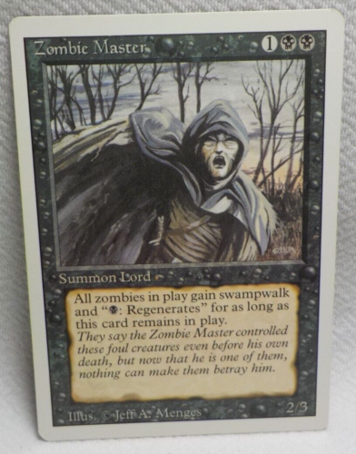 ZOMBIE MASTERMAGIC THE  GATHERING REVISED MTG Trading Card  1994 #114 - Picture 1 of 7