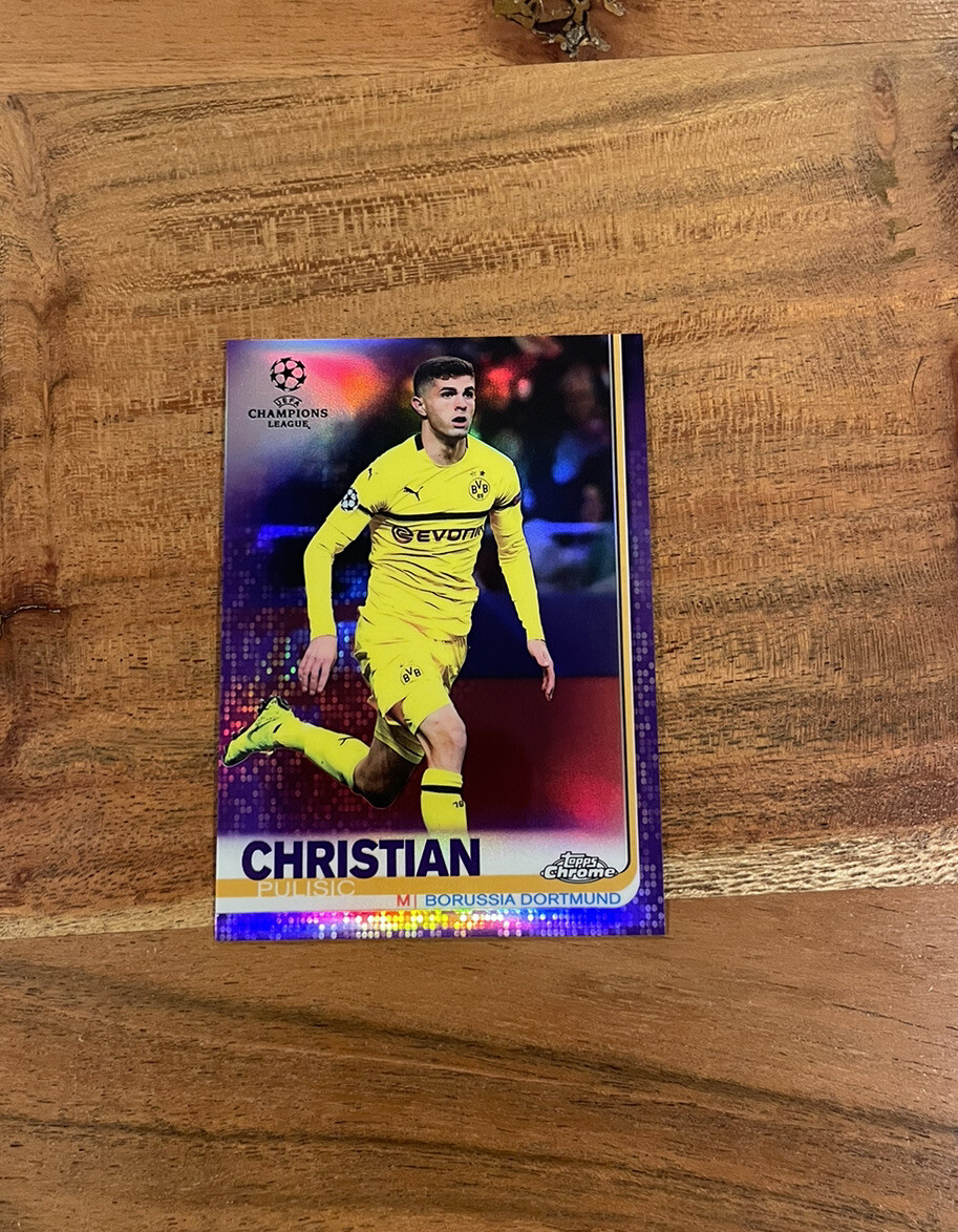Christian Pulisic 2018-19 Topps Chrome UEFA Purple Refractor /250 NRMT+ USMNT