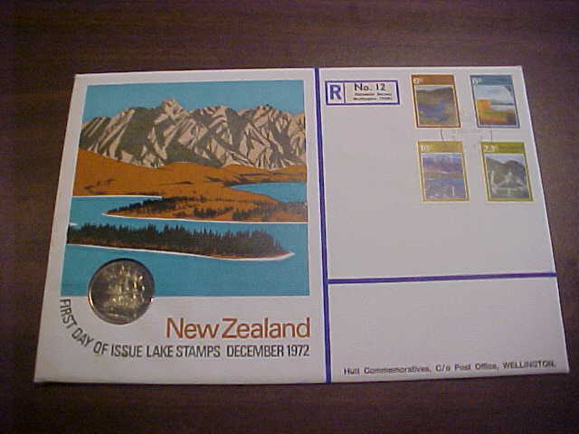 ニュージーランドの切手 1972 NEW ZEALAND UNCIRCULATED R NO 12 LAKE STAMPS PNC 79 (12 OF