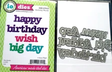 Impression Obsession BIRTHDAY WORDS Metal Craft Cutting Die DIE1076-X Sentiments