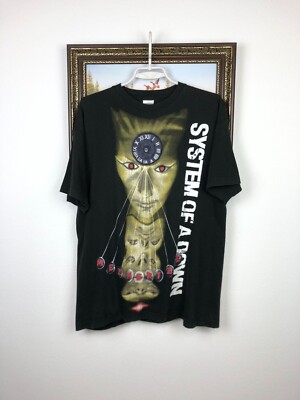 Vintage System Of A Down Mezmerize Band Shirt Over Print Tee Rock Rare Size M