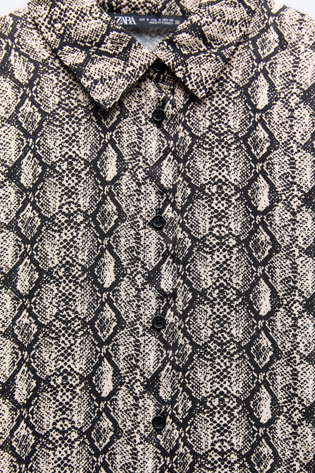 Zara Shirt Animal Print Satin Effect Snake Size Small image 2
