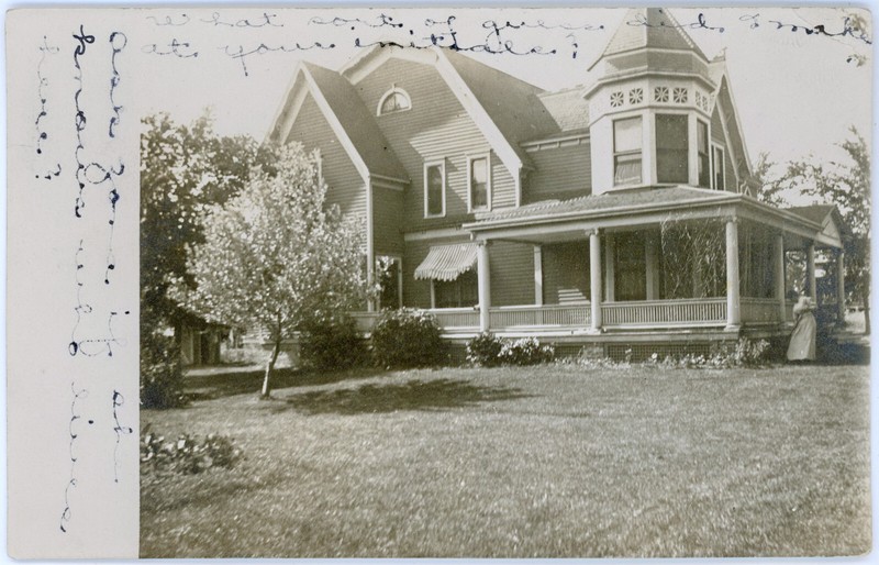 Antique 1911 RPPC Queen Anne Vic Home Unusual Architecture Plainview Lincoln NE