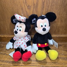VTG Disney Applause Mickey Minnie Mouse Dolls Plush 1981 Hard Face Hands Feet