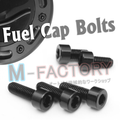 BLACK CNC Fuel Cap Tank Bolts For Kawasaki ZX-10R Ninja 2006-2013