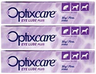 Optixcare Eye Lube plus plus Hyaluron 20G for Dog Cat Horses, Pack of 3