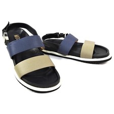 MOSCHINO     MEN'S SOFT LEATHER COMFORT FLAT SUMMER SANDALS