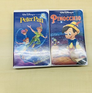 Walt Disney VHS Bundle Lot of 2 Movies-Peter Pan & Pinocchio Preowned 