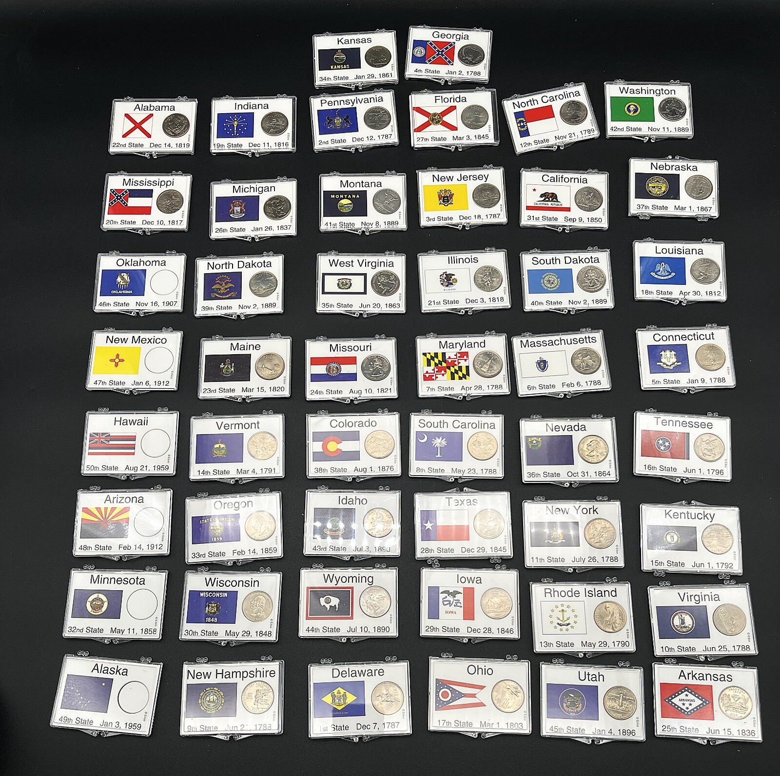 Collection of Statehood Quarters