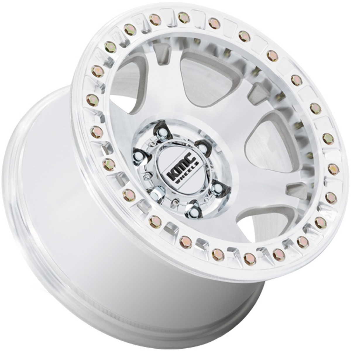 17x9 -38 KMC KM238 VI Beadlock 8x6.5 Machined Wheels (Set of 4) | eBay