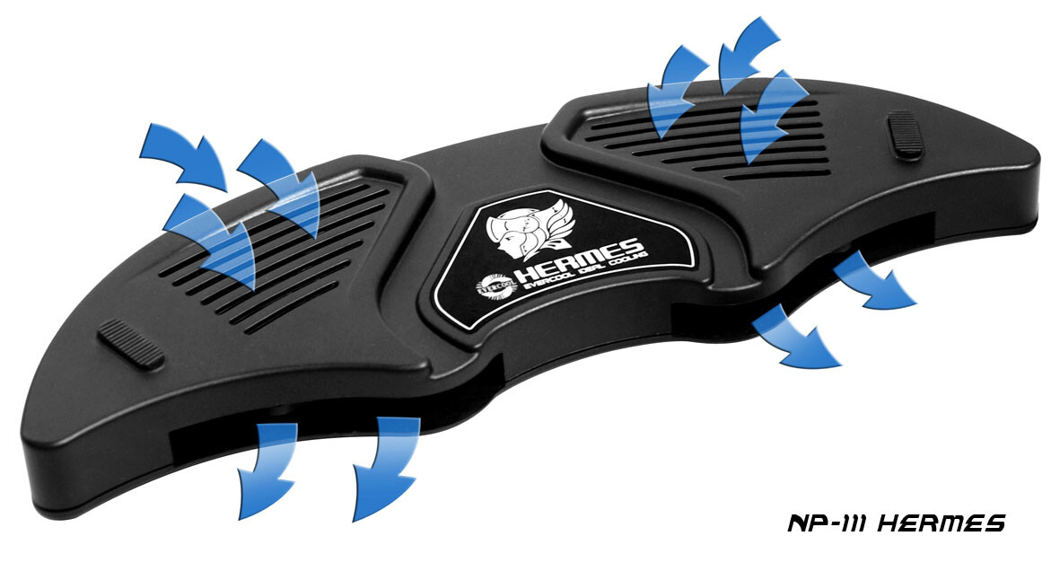 Evercool Hermes Notebook Laptop Cooler Cooling  Fan Pad NP-111