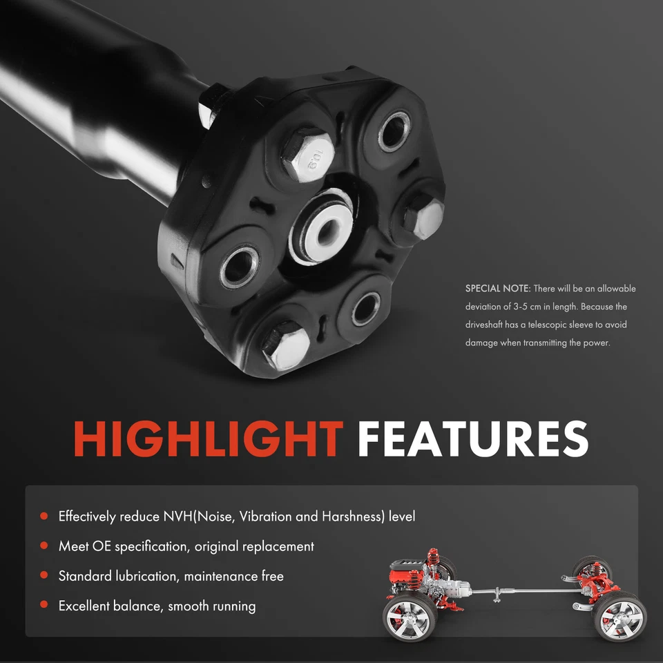 Conjunto de eje de transmisión trasero para BMW E46 325xi 330xi 2001-2005 2,5 L 3,0 L Foto 4 de 4