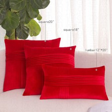 2 Pack Throw Pillow Covers Square Luxury Cushion Case for Sofa Bed Car Chair