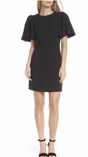 NWT Eliza J Flutter Sleeve Crepe Sheath Dress 8 $148