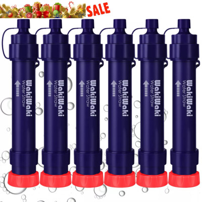 #ad Water Filter Straw 5000L Portable Emergency Filtration Purifier UF 4 Stage 1 6P $14.99