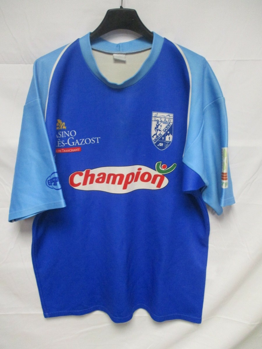 Maillot Rugby Vintage US Argeles Gazost #21 – Bleu, Homme Taille L, Porté