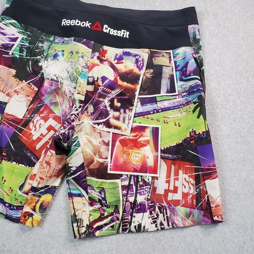 Reebok Crossfit Mens Graphic Trunks Lightweight Board Shorts Size 37 Inseam 10" - Picture 12 of 15