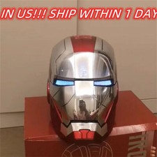 US NOW AUTOKING Iron Man MK5 1:1 Helmet Wearable Voice control Cosplay Props