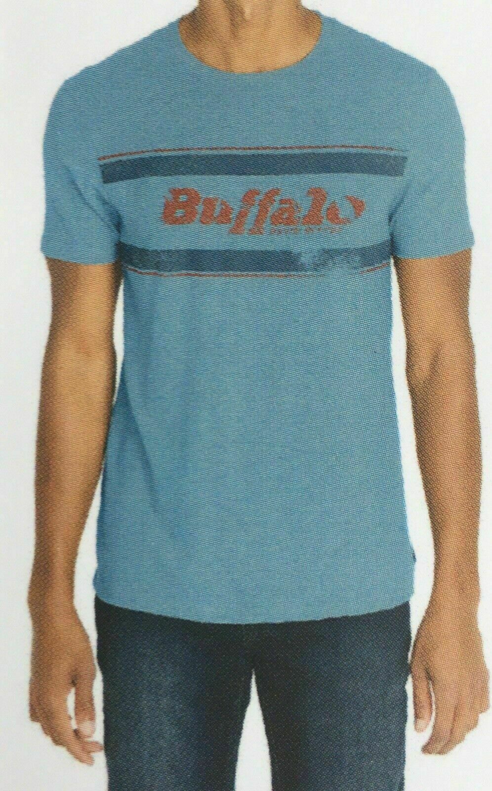 BUFFALO David Bitton, мужская футболка с графическим логотипом, синяя, Размер M